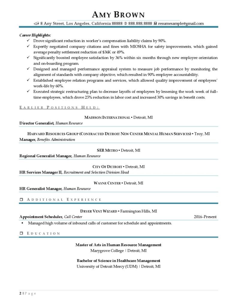 human resources manager resume examples  best resume