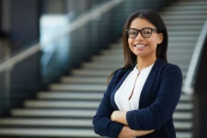 Smiling Smart Lady Regional Manager