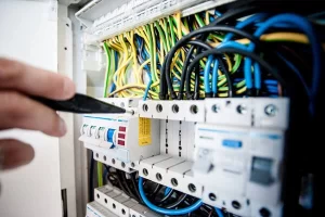 Electrical Engineer Fixing Cables