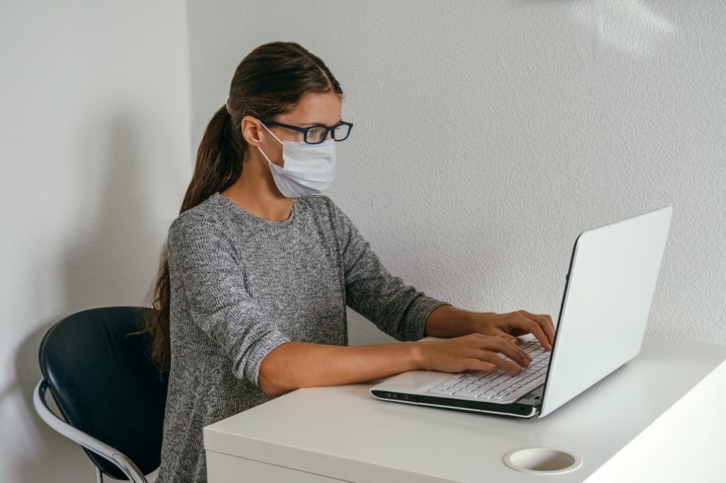 Woman Applying To Land A Job During Pandemic