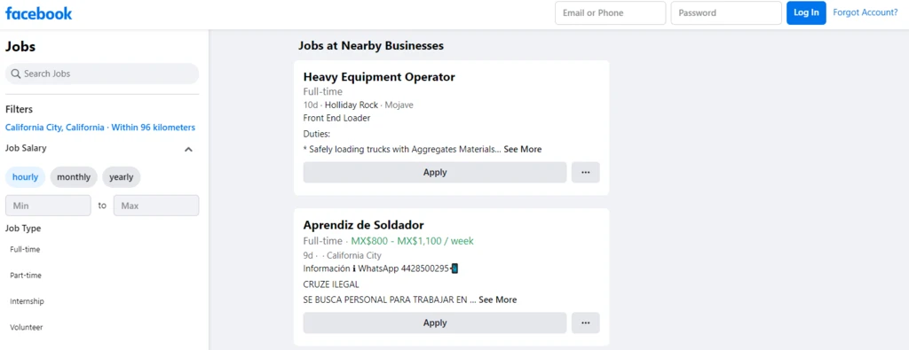 Best Job Search Engine Facebook Jobs Hero Section