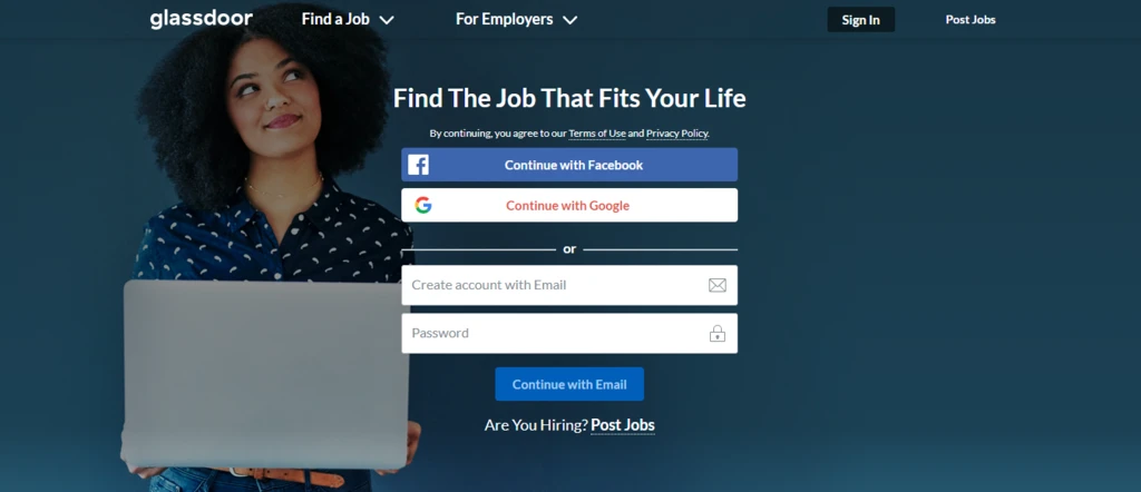 Best Job Search Engine Glassdoor Hero Section 2