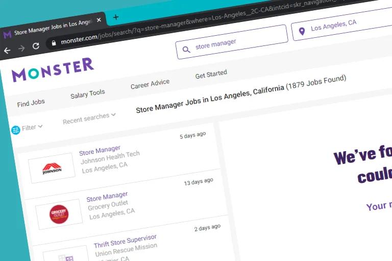Monster Jobs Search