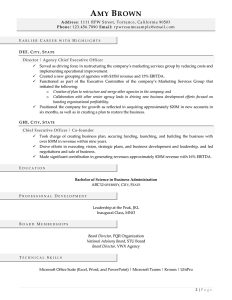 CEO Resume Example | Resume Professional Writers