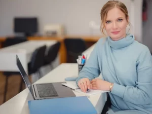 School Counselor Working On Student Files