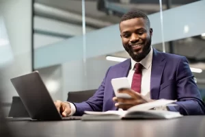 Operations Manager Checking Calendar And Business Meetings