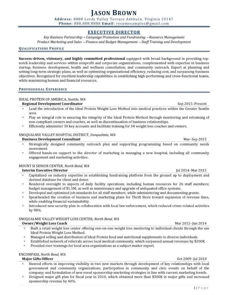 Non Profit Executive Director Resume Examples 01 1 791X1024 1