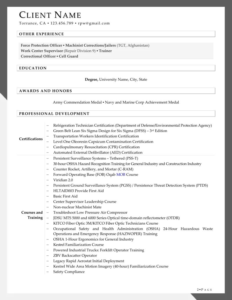 Rpw Aviation Resume Example 02