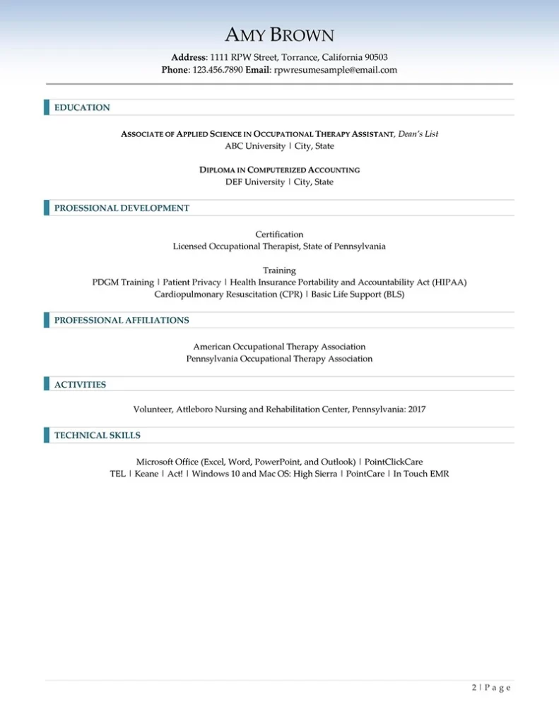 Rpw Medical Assistant Resume Example 02