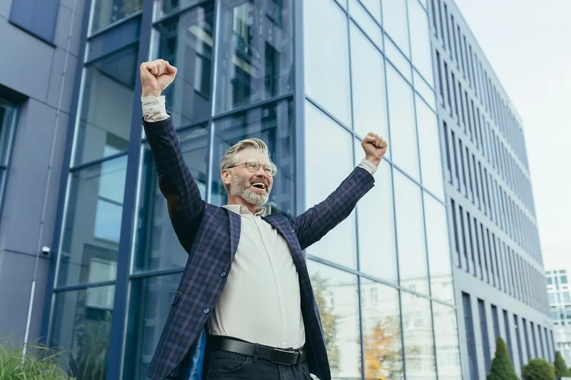 An Applicant Celebrating After Successfully Landing A Federal Position