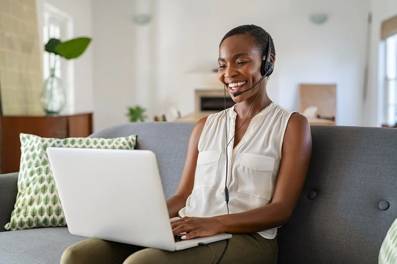 An Employee Handling Clients In A Hybrid Work Setup