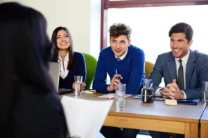 Business Woman Sitting At Panel Interview 1024X683 1