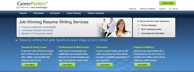 Career Perfect Home Page