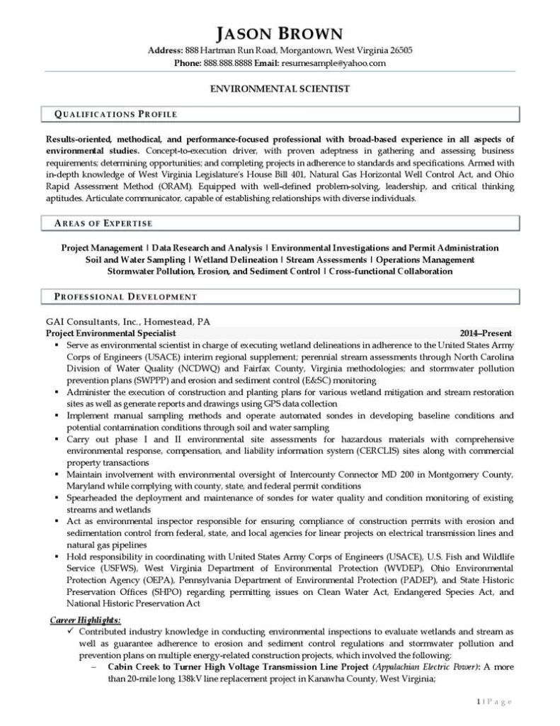 Environmental Scientist Resume Examples 01 1