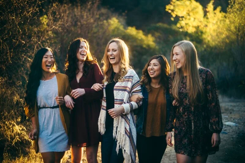 Girls College Students Enjoying Bonding