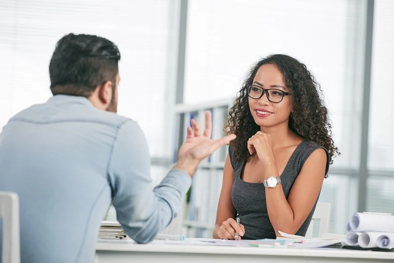 Hiring Manager Attentively Listening To An Applicant During An Interview 20240215 054336