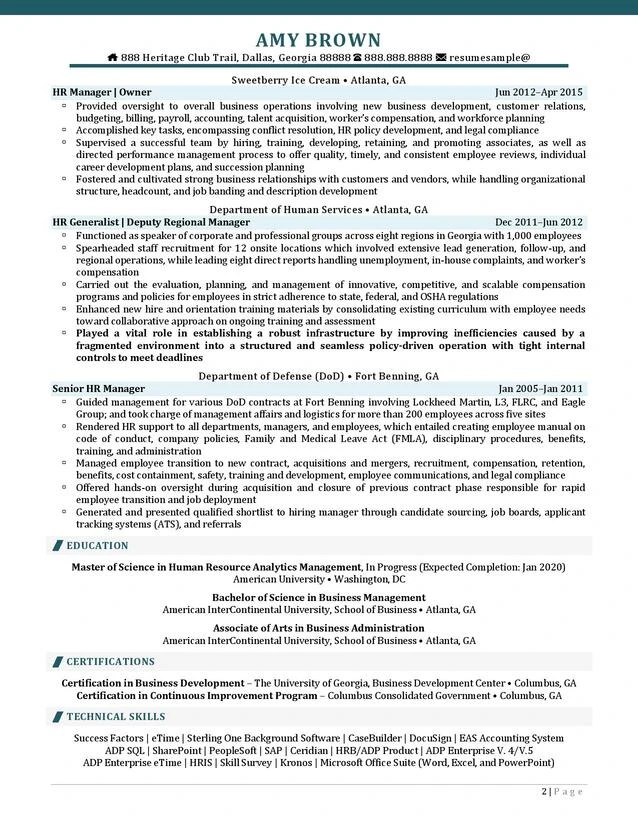 Human Resources Generalist Resume Examples 02 1