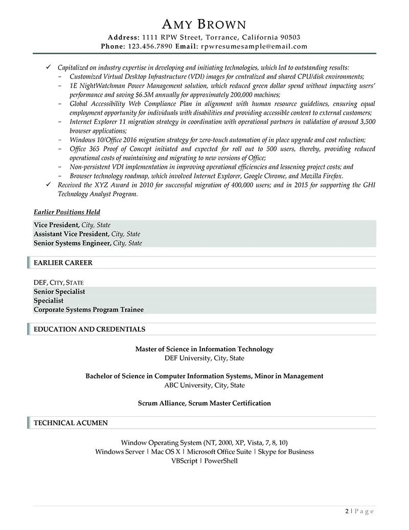 It Manager Resume Example 02