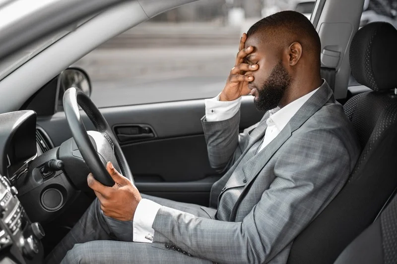 Man Stressed Car Problem 1