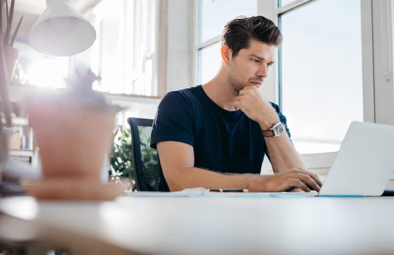 Man Using Laptop For Linkedin Recommendation Examples 1024X663 1