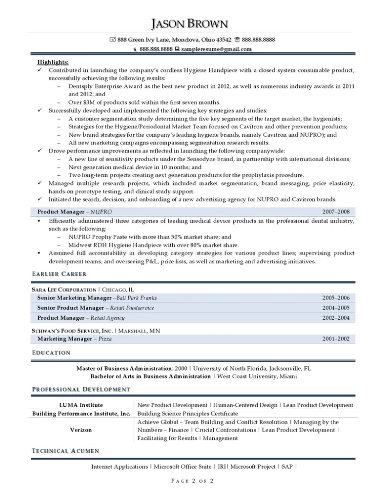 Marketing Director Resume Examples Page 02 1