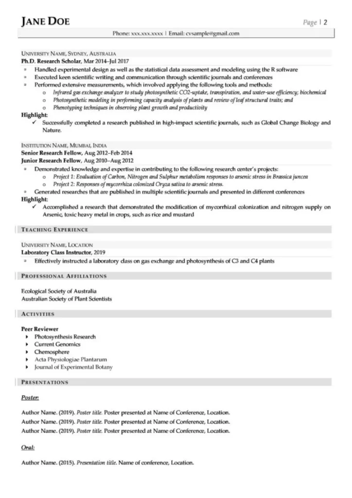 Rpw Field Specific Cv Example Page 2 724X1024 1