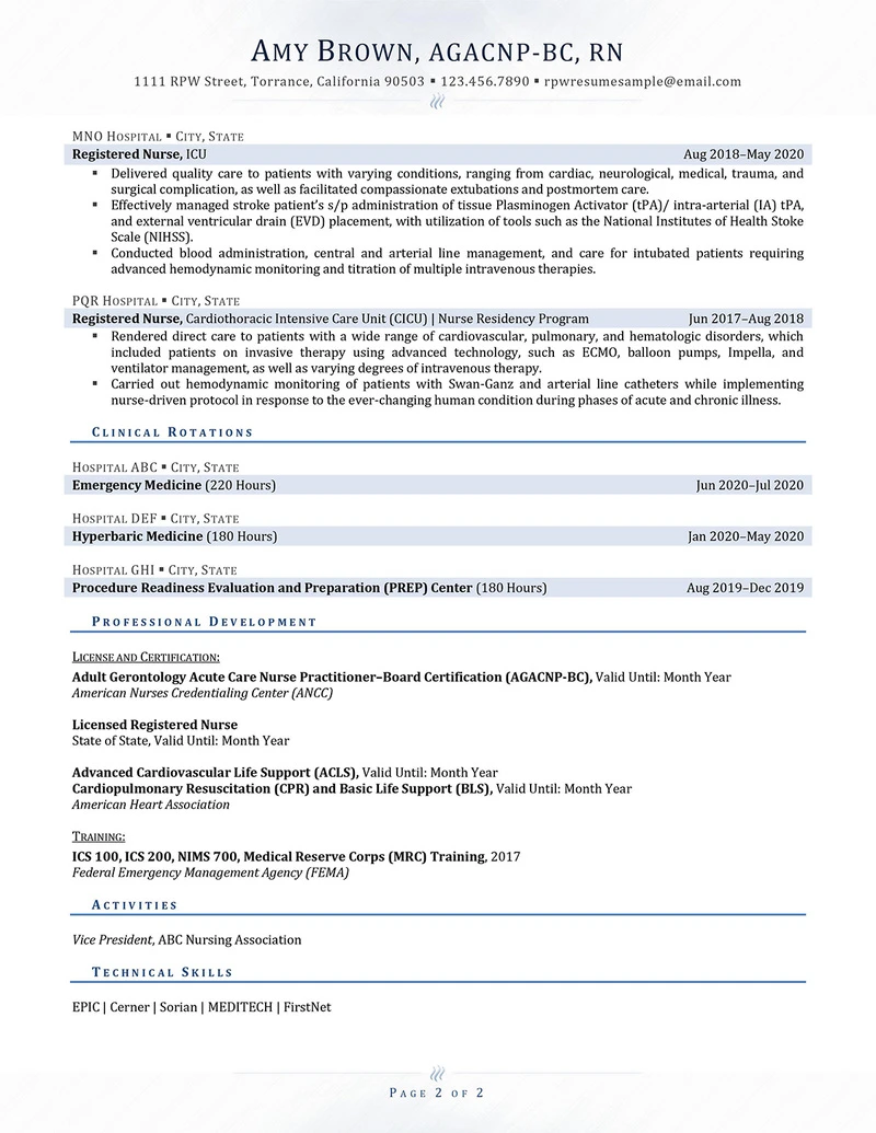 Rpw Icu Nurse Resume Example 02