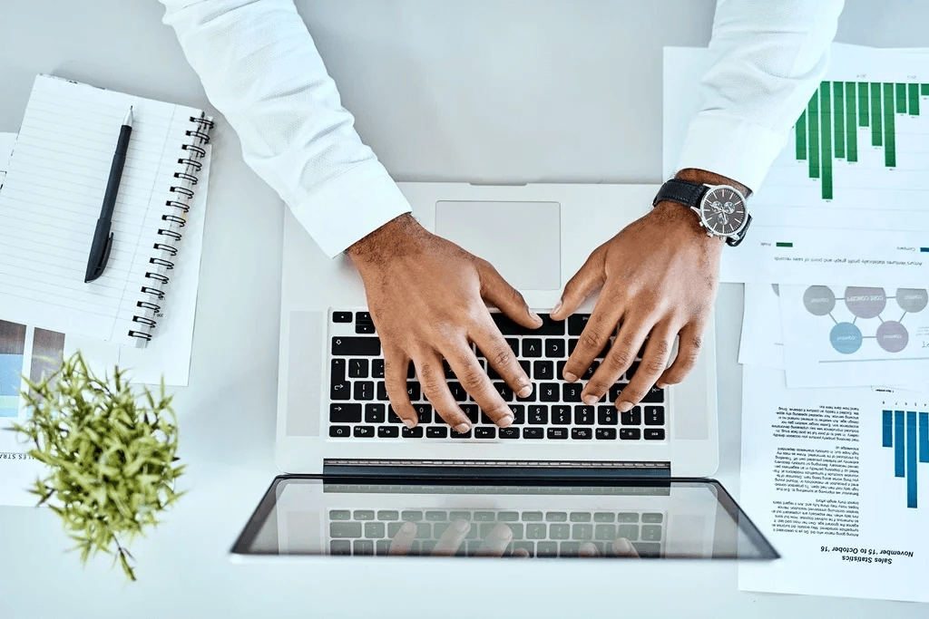 Employee Modifying His Linkedin Url On Company Laptop