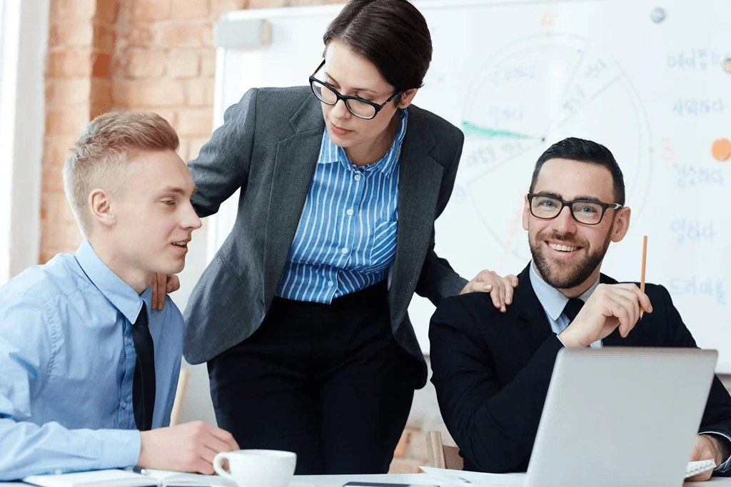 Employees Discussing How To Change Linkedin Link Perfectly