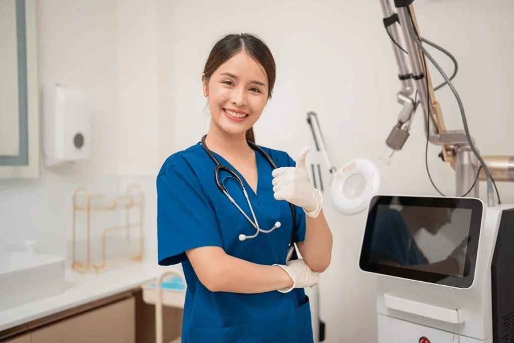 Medical Assistant Wearing A Stethoscope