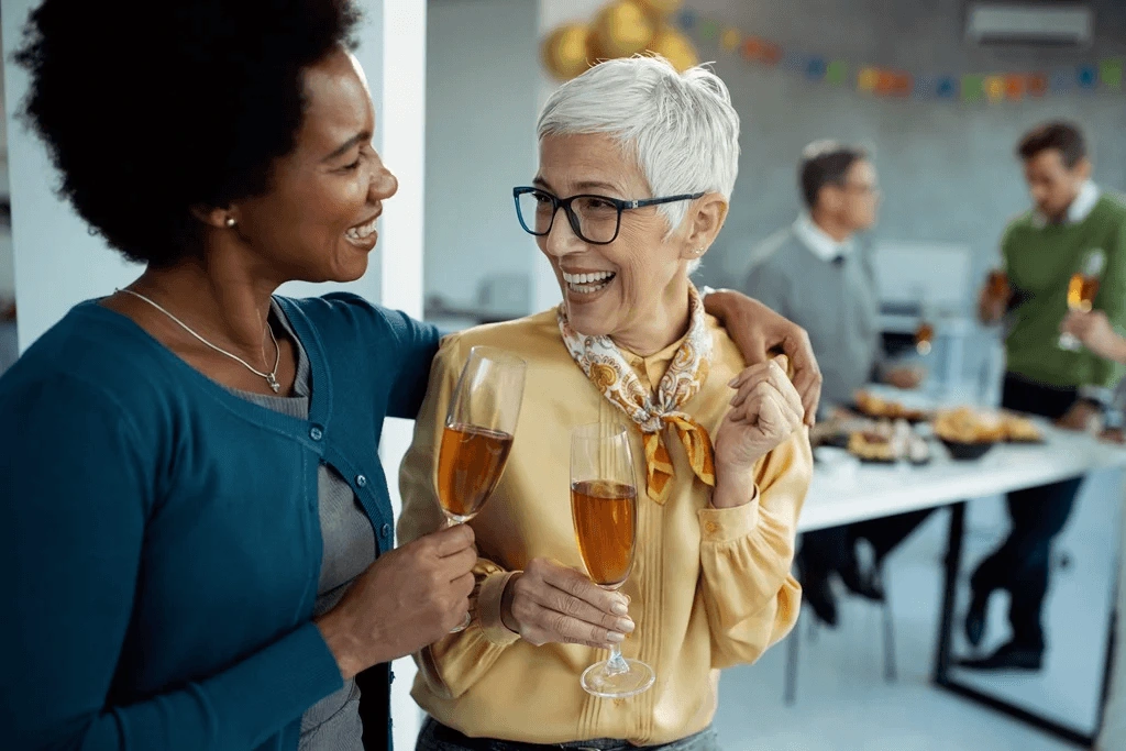 New Female Employee Celebrating For Getting A Low Stress Jobs After Retirement