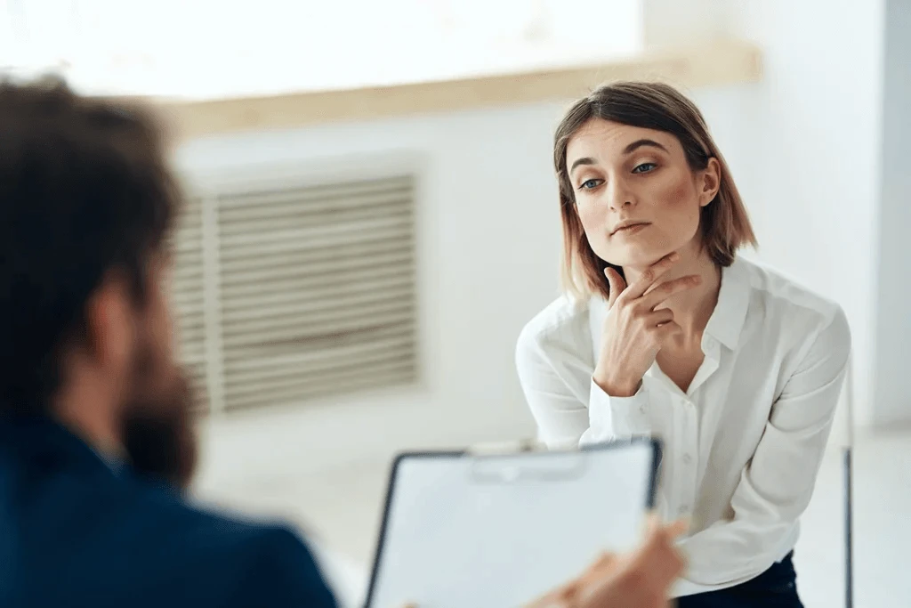 Recruiter Listening To The Answer Of The Applicant On The Job Interview