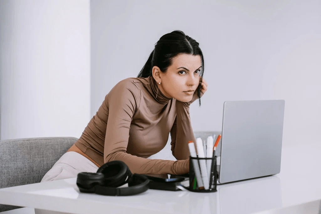 Woman Researching About Skills Development Strategies On Her Laptop