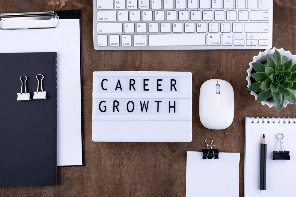 Career Growth Concept In Office Desk