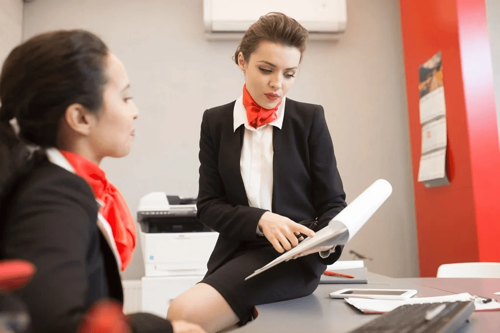 Flight Attendant Applicant Answering Job Interview Questions