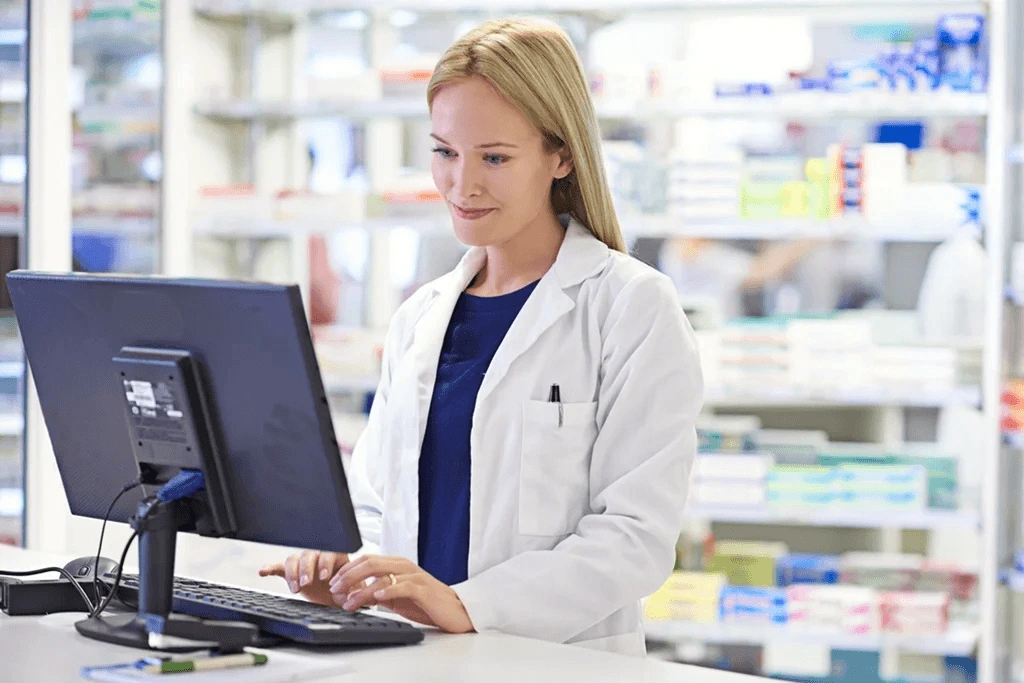 Pharmacist Showcasing Her Technological Skills