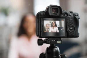 Job Seeker Recording A Video To Upload To Her Linkedin Profile