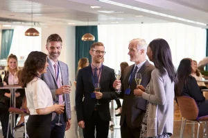 Professionals Networking At A Conference