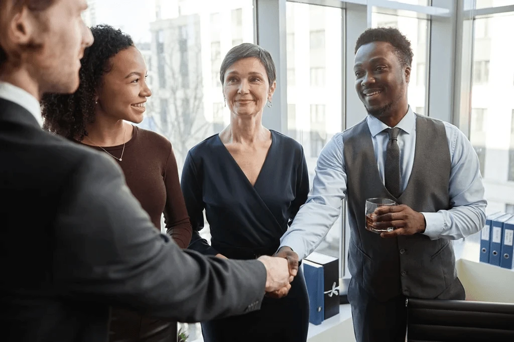 Young Professional Networking In A Formal Event