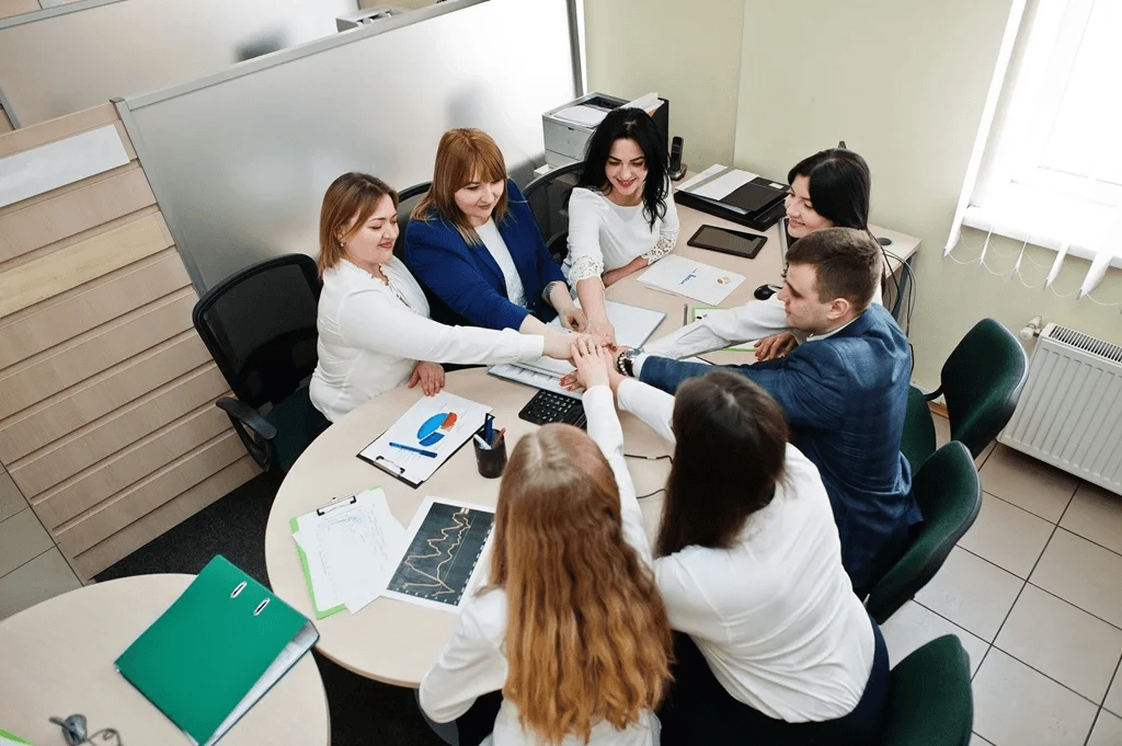 Diverse Team Showing Unwavering Teamwork