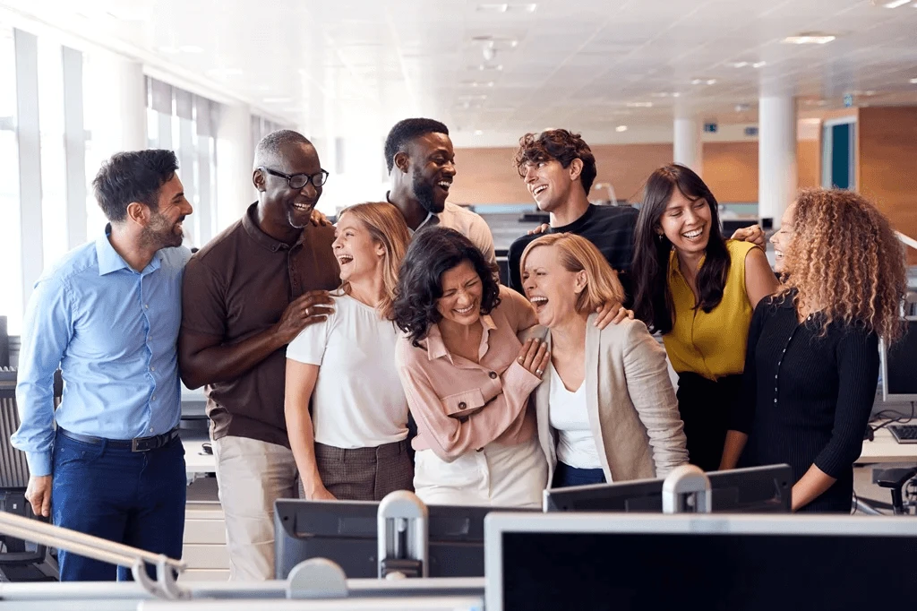 Happy Business Team Working In A Modern Office