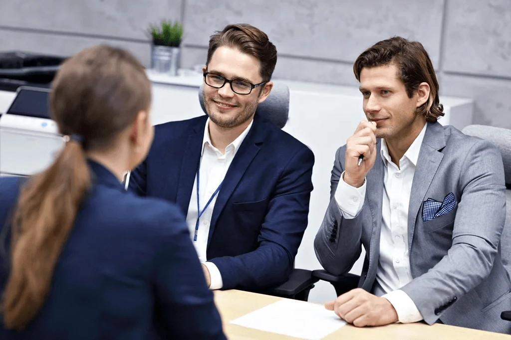 Job Interview Being Held In A Modern Office