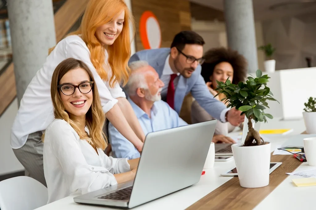 New Employee Happy While Working In Her Ideal Work Environment