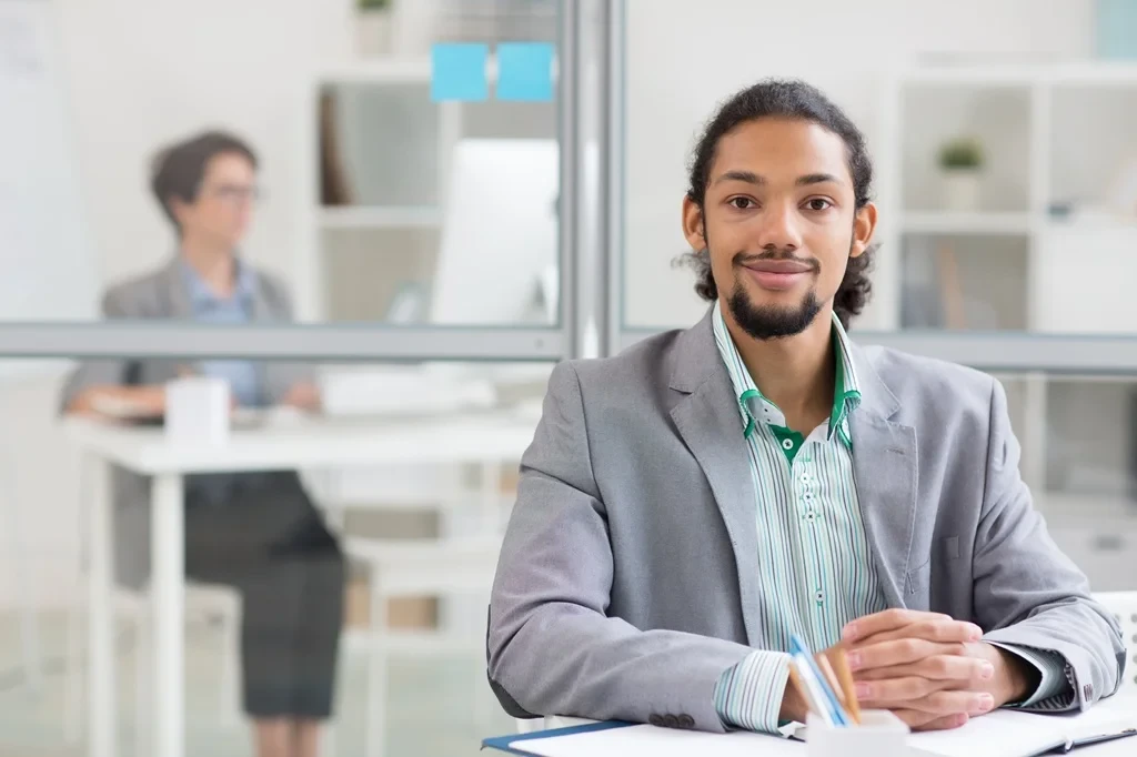 Newly Hired Employee Confident In His New Workplace