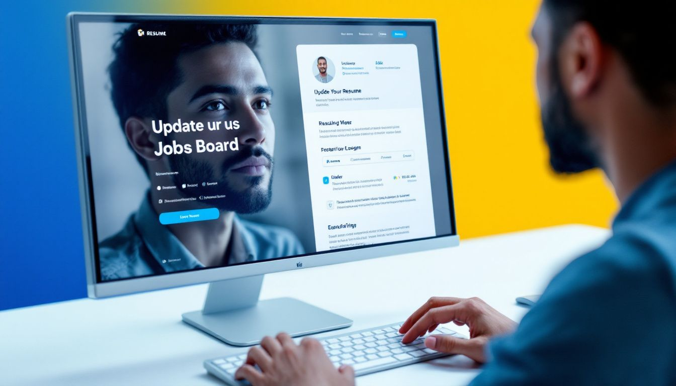 A Person Updating Their Resume On A Job Board Website.
