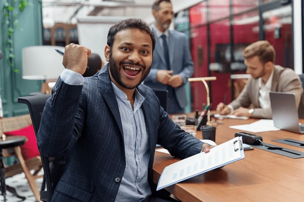 Job Seeker Happy About Getting Hired After The Interview