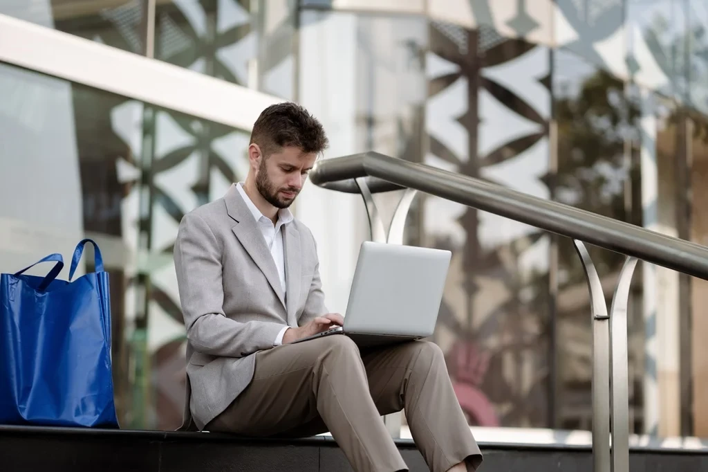 Job Seeker Writing The About Me Section Of His Resume