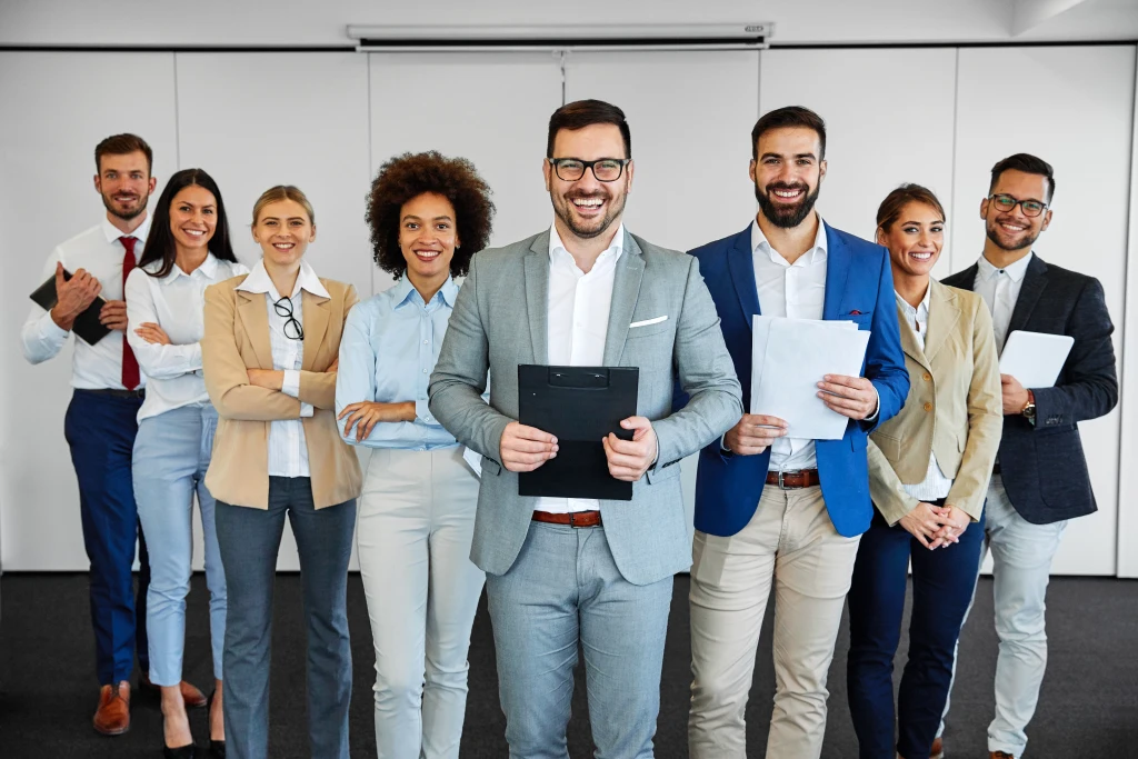 Portrait Of Succesful Young Business People Team In The Office