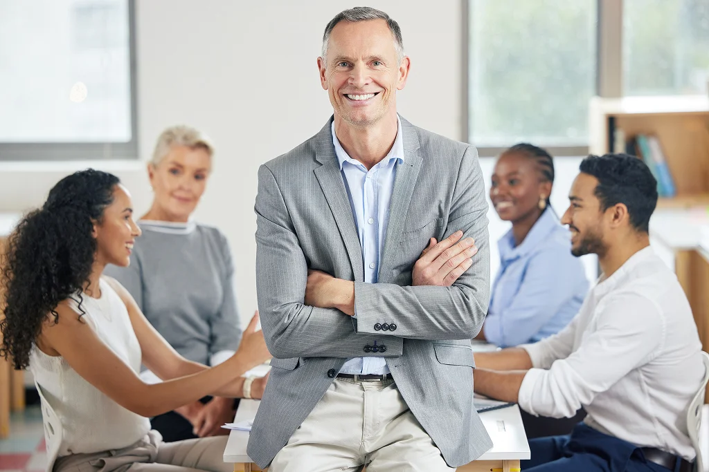 Business Man And Employee In Team Meeting