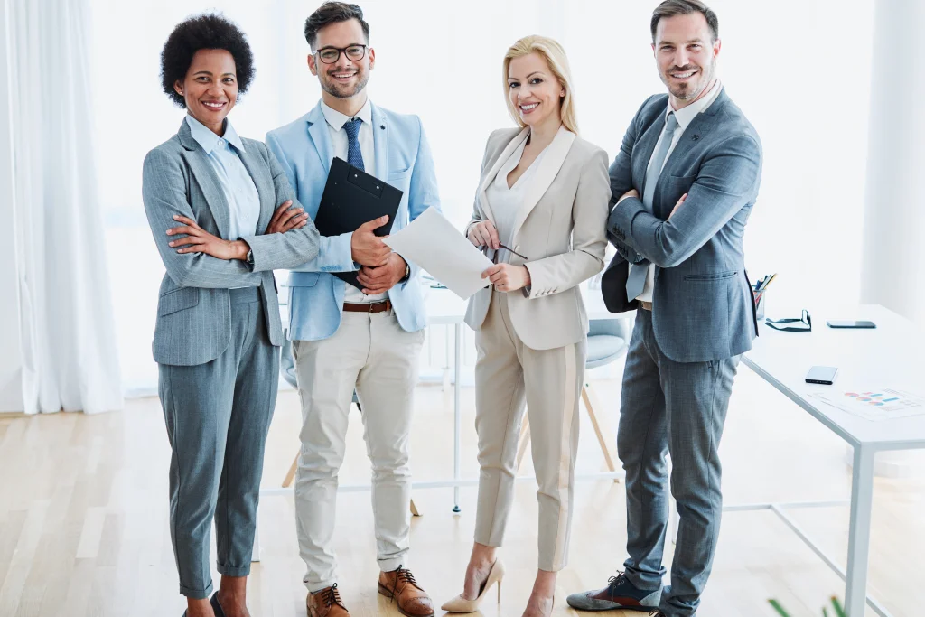 Group Of Young Business People Having A Meeting In The Office